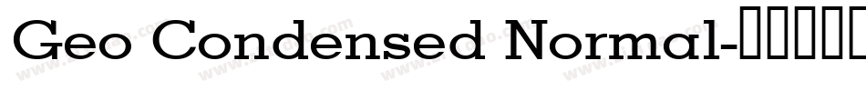 Geo Condensed Normal字体转换